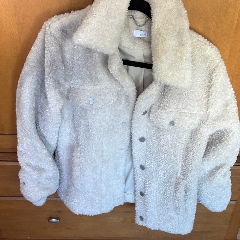Ecru Cream Teddy Jacket